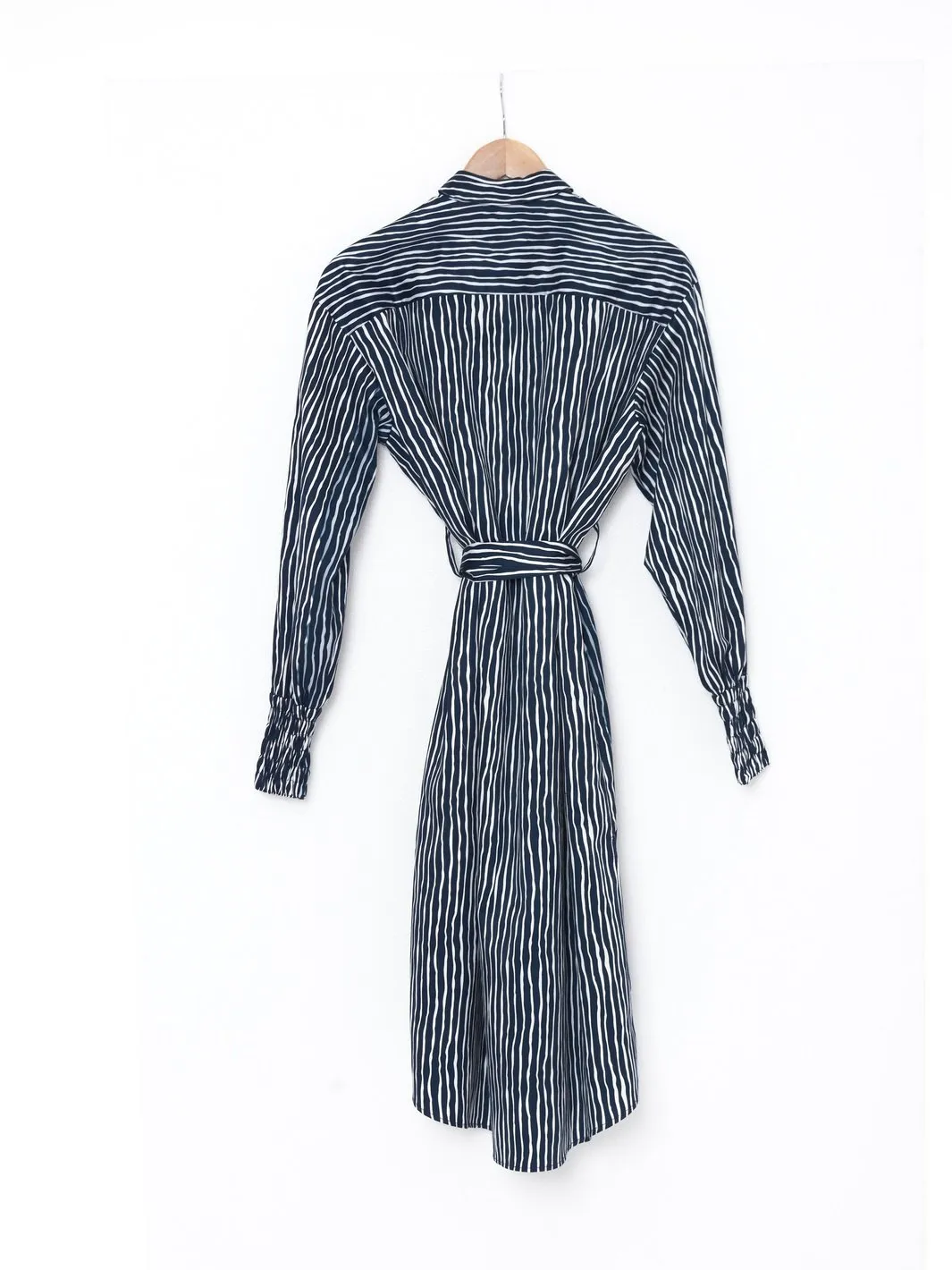 2020 Cavalli e Nastri chemisier dress with blue and white stripes