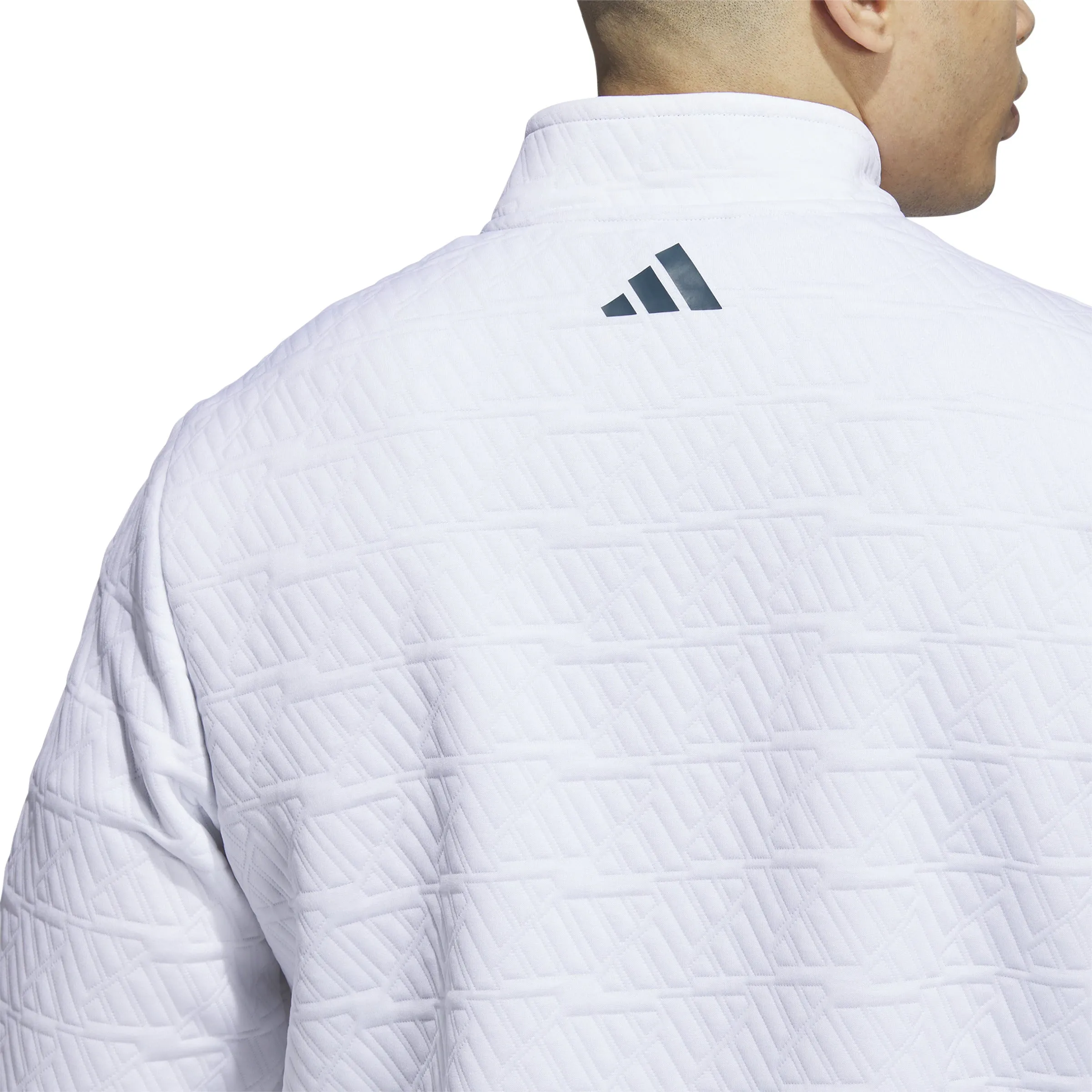 adidas Golf White DWR Quater Zip Pullover