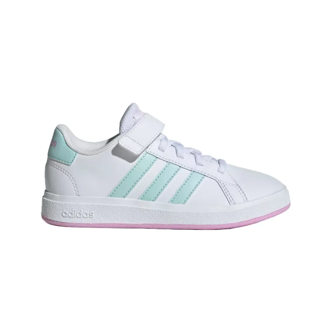 adidas Unisex Kid’s Grand Court 2.0  Elastic Lace  Shoes