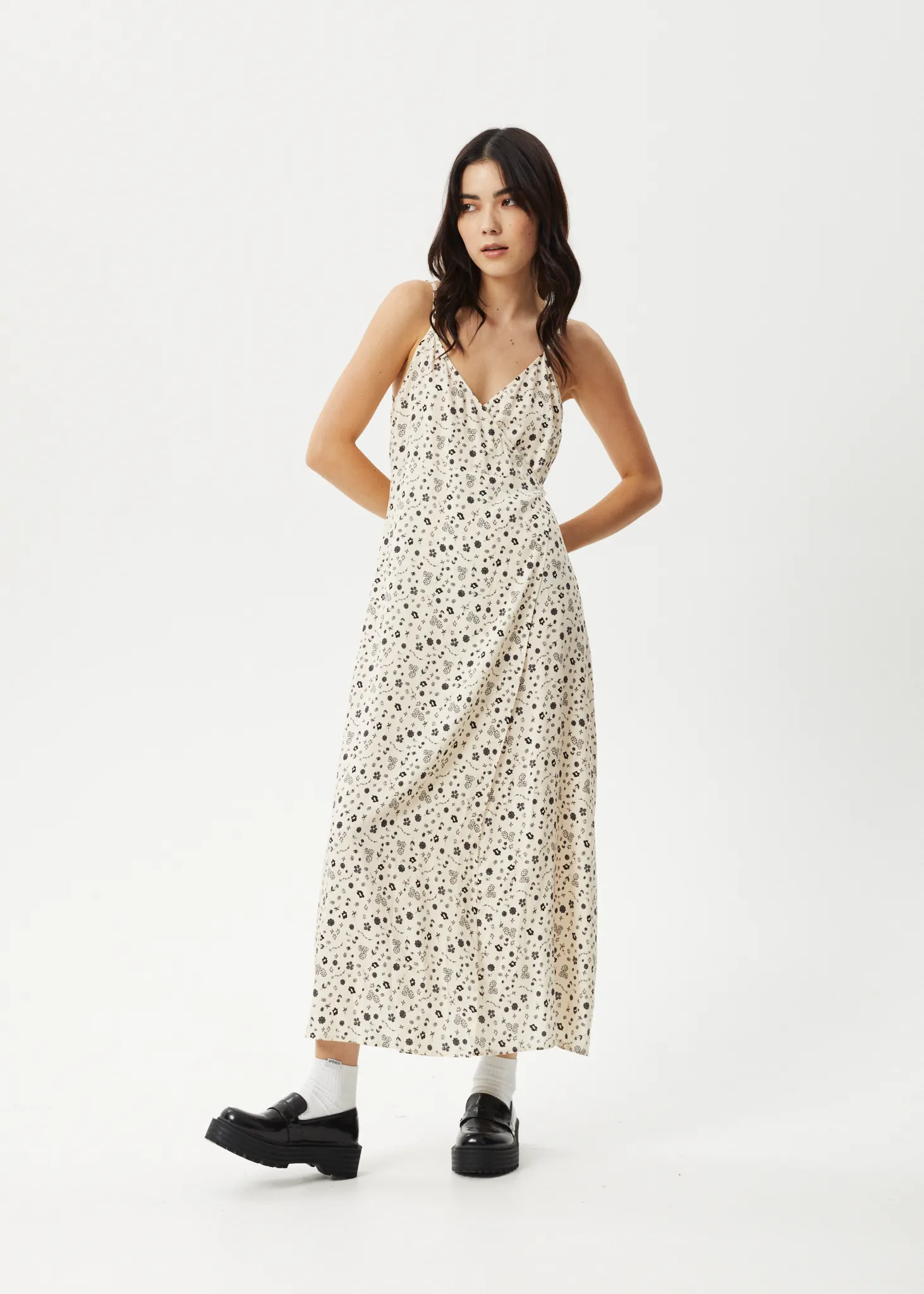 AFENDS Womens Rooney - Maxi Dress - Sesame