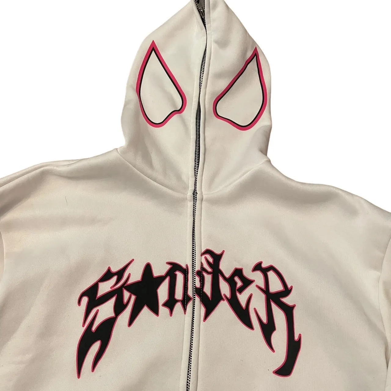 Affliction Men's White and Cream Hoodie