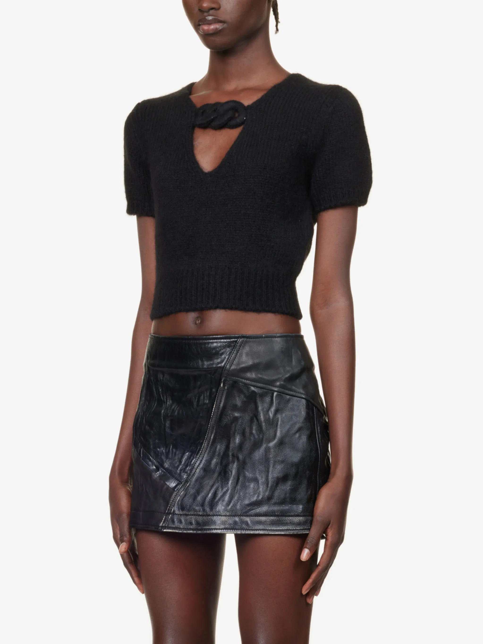 Alexander Wang | Wool Blended Fabrics V-Neck Plain Street Style Casual