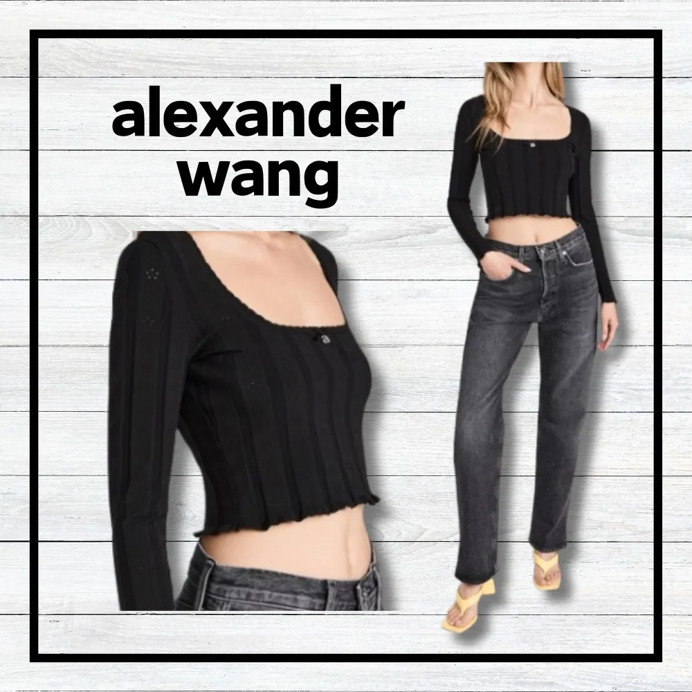 Alexander Wang Rib Long Sleeves Plain Party Style