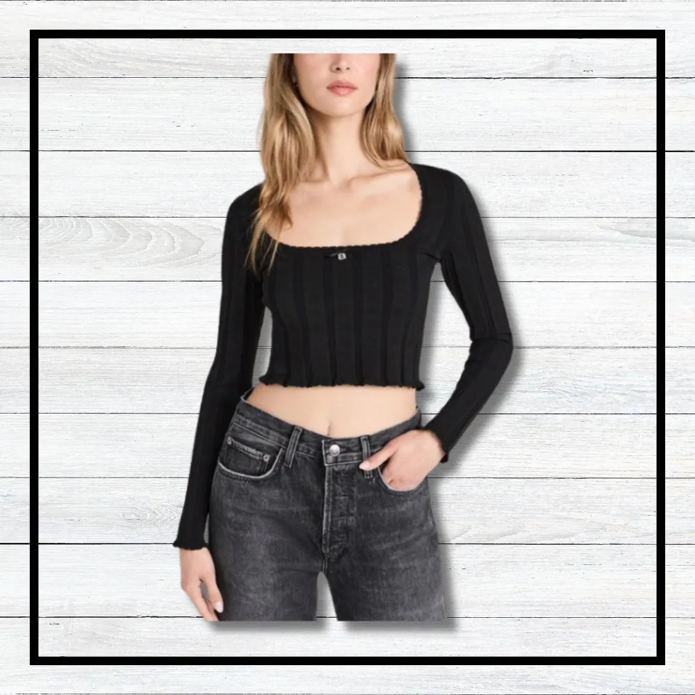 Alexander Wang Rib Long Sleeves Plain Party Style