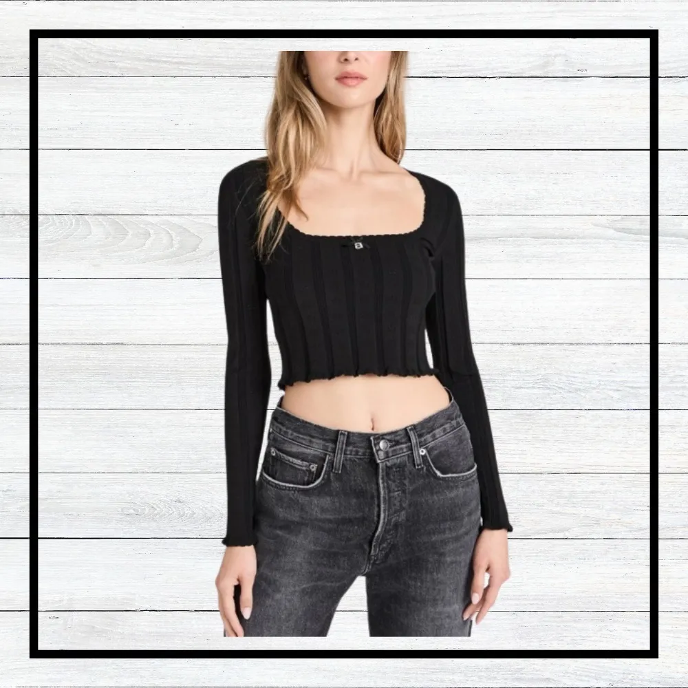 Alexander Wang Rib Long Sleeves Plain Party Style