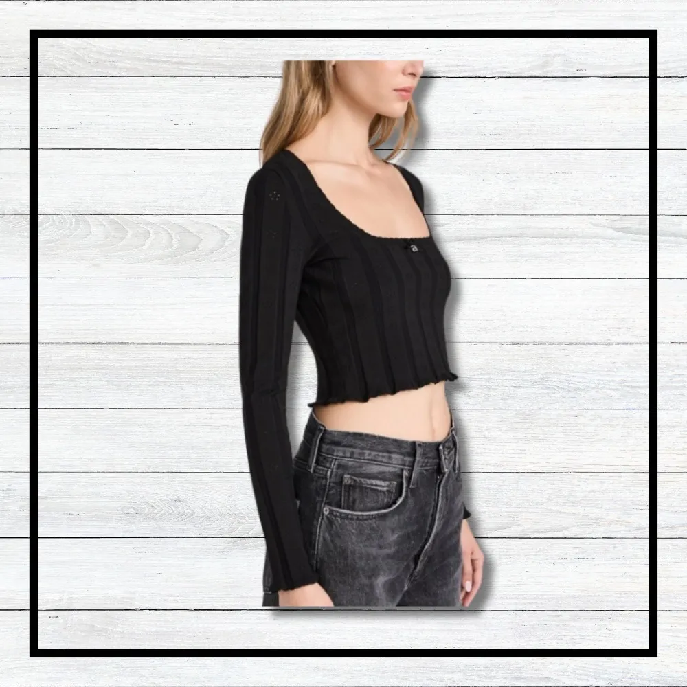 Alexander Wang Rib Long Sleeves Plain Party Style