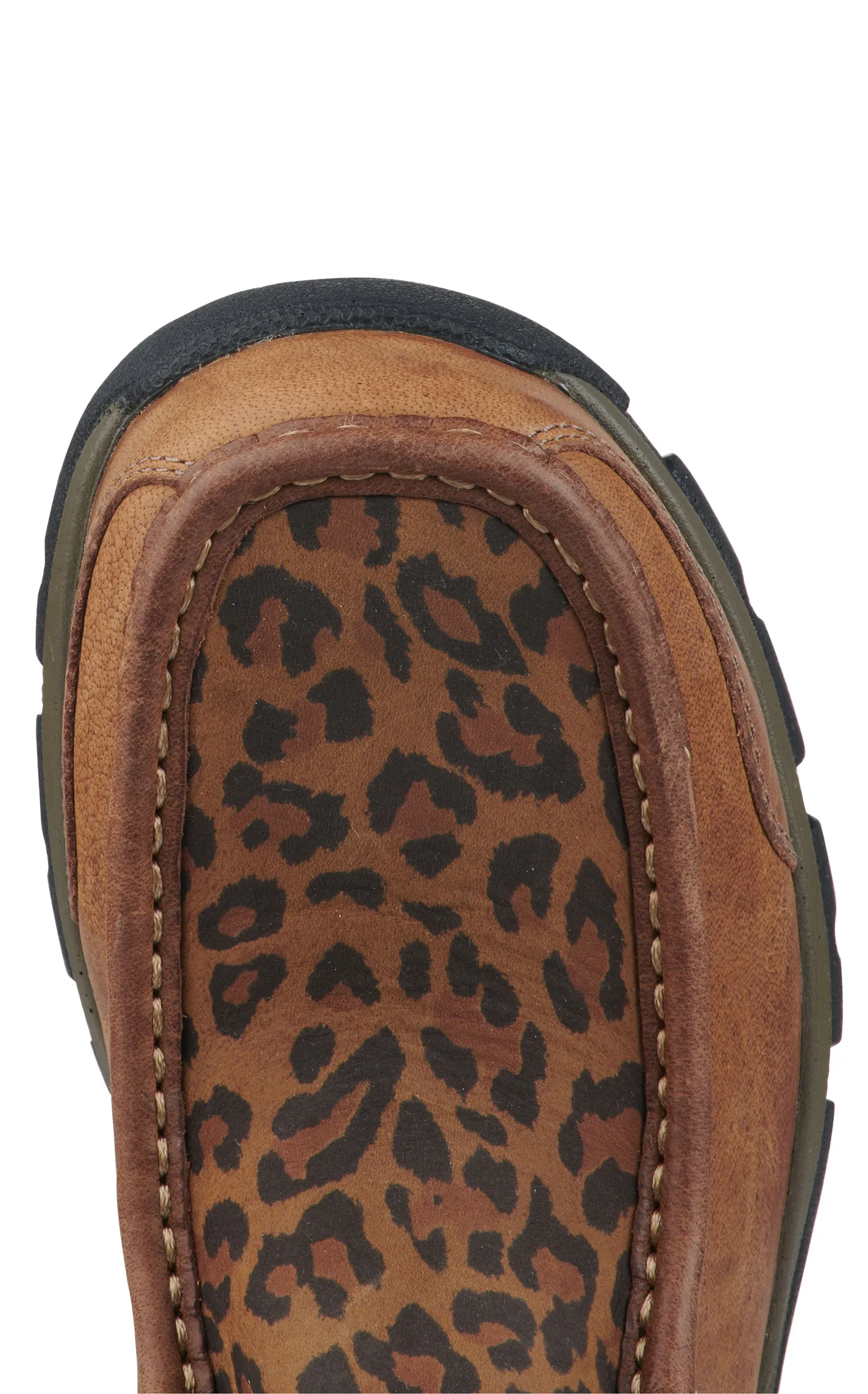 Ariat Women's Edge LTE Brown and Cheetah Print ​Round Composite Toe Work Boot