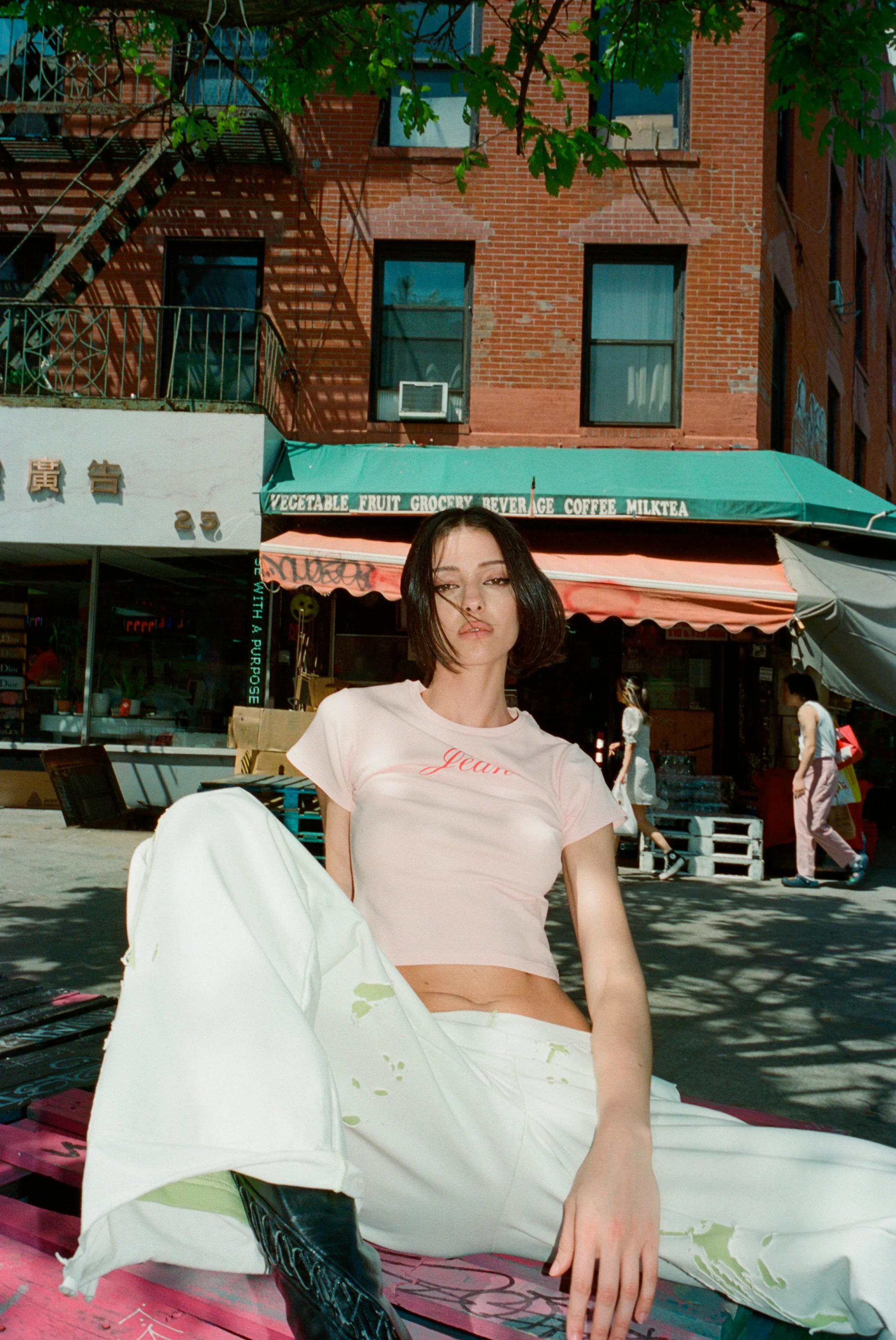 Baby Pink Jean Tee