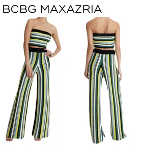 BCBG MAXAZRIA - Stripes Tropical Patterns Sleeveless - Casual Style