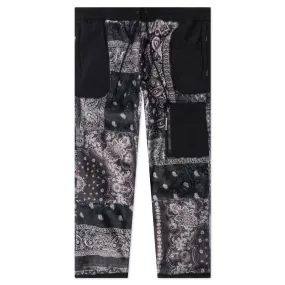 Black Bandana Pattern Fleece Pants