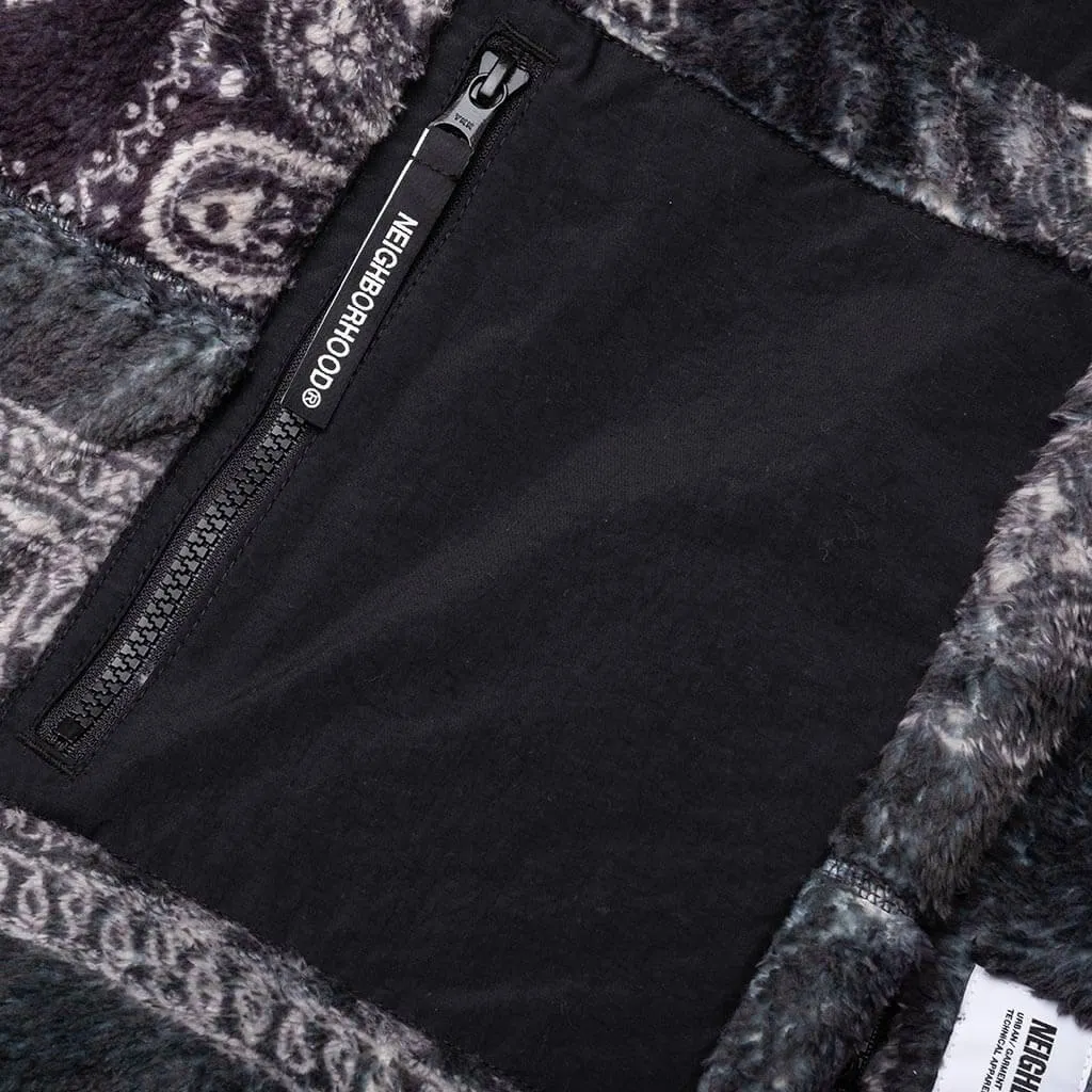 Black Bandana Pattern Fleece Pants