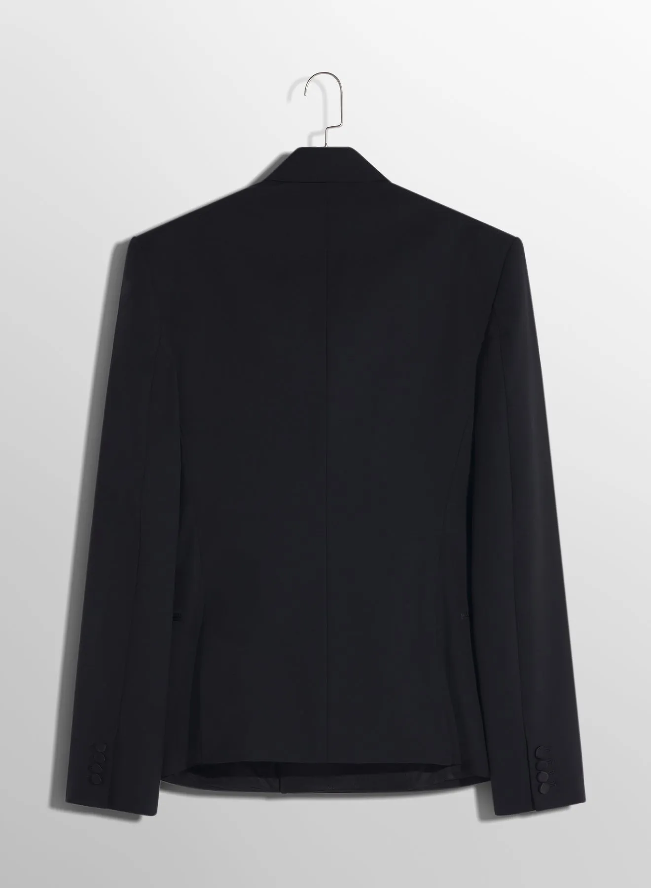 black double breasted smoking jacket