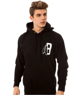 Black Scale Mens The Feather B Logo Hoodie Sweatshirt, TW1