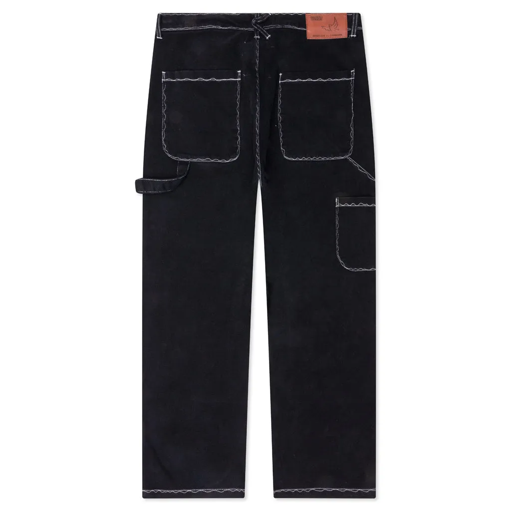 Black Stitched Work Pants