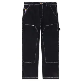 Black Stitched Work Pants