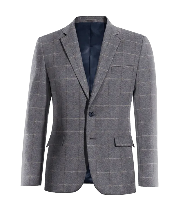  Blazer azul de tweed a cuadros edición limitada