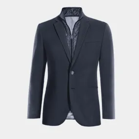  Blazer azul marino de entretiempo con pieza gilet