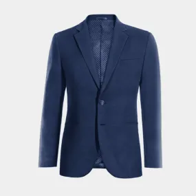  Blazer azul marino de lino slim fit