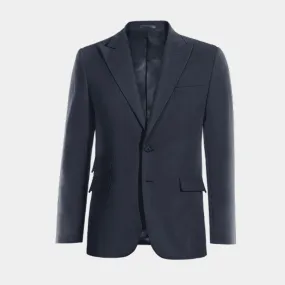  Blazer azul marino solapa en pico de entretiempo