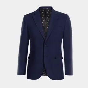  Blazer azul príncipe de gales solapa ancha esencial