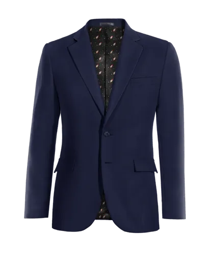  Blazer azul príncipe de gales solapa ancha esencial