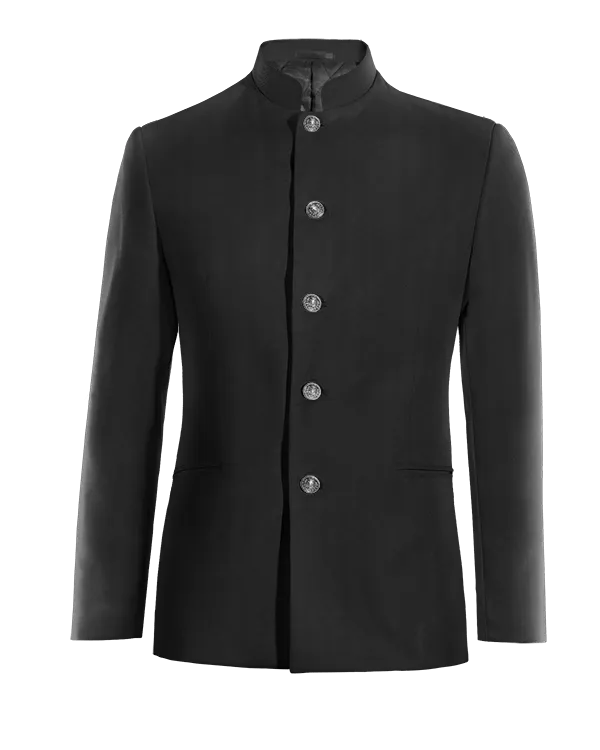  Blazer cuello mao negro Ónix esencial