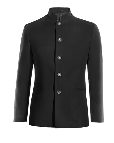  Blazer cuello mao negro Ónix esencial