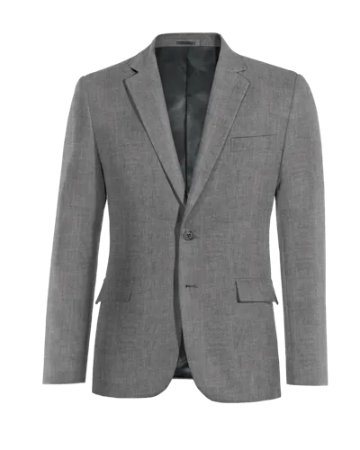  Blazer gris de lino ligera slim fit