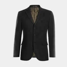  Blazer negra de pana esencial de 3 botones