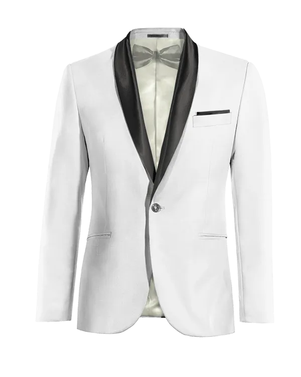  Blazer Tuxedo marfil esencial de 1 botón