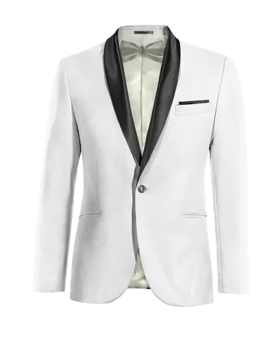  Blazer Tuxedo marfil esencial de 1 botón