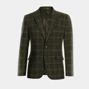  Blazer verde bosque de tweed a cuadros slim fit