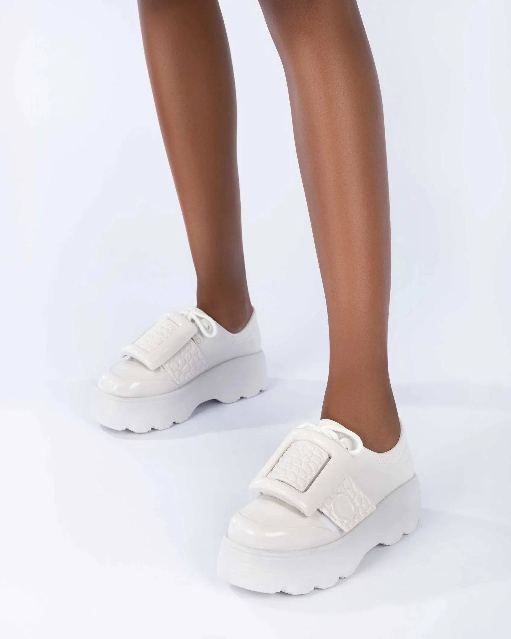 Buckle Sneaker - White