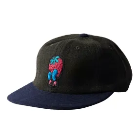 BY PARRA STUPID STRAWBERRY 6 PANEL HAT // HUNTER GREEN