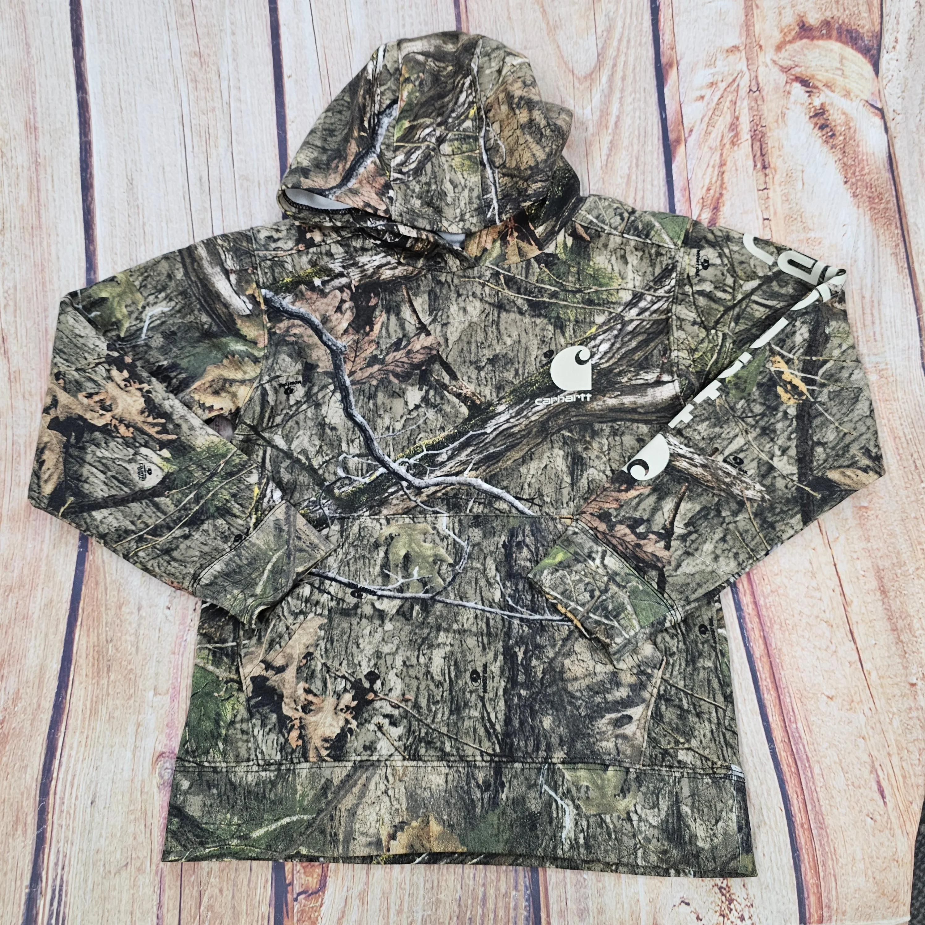 CARHARTT MOSSY OAK CAMO HOODED SWEATSHIRT