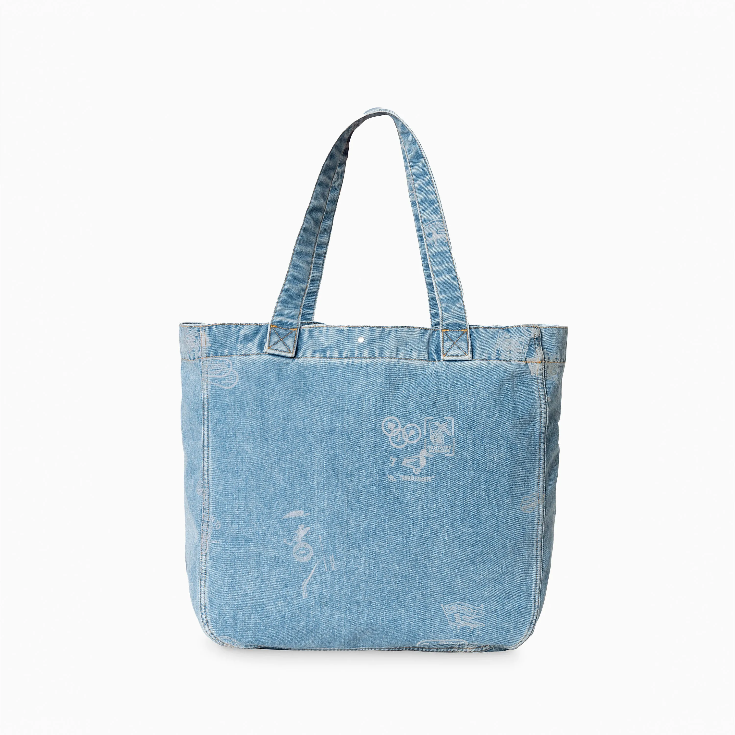 CARHARTT WIP STAMP TOTE BAG BLUE BLEACHED - I033740