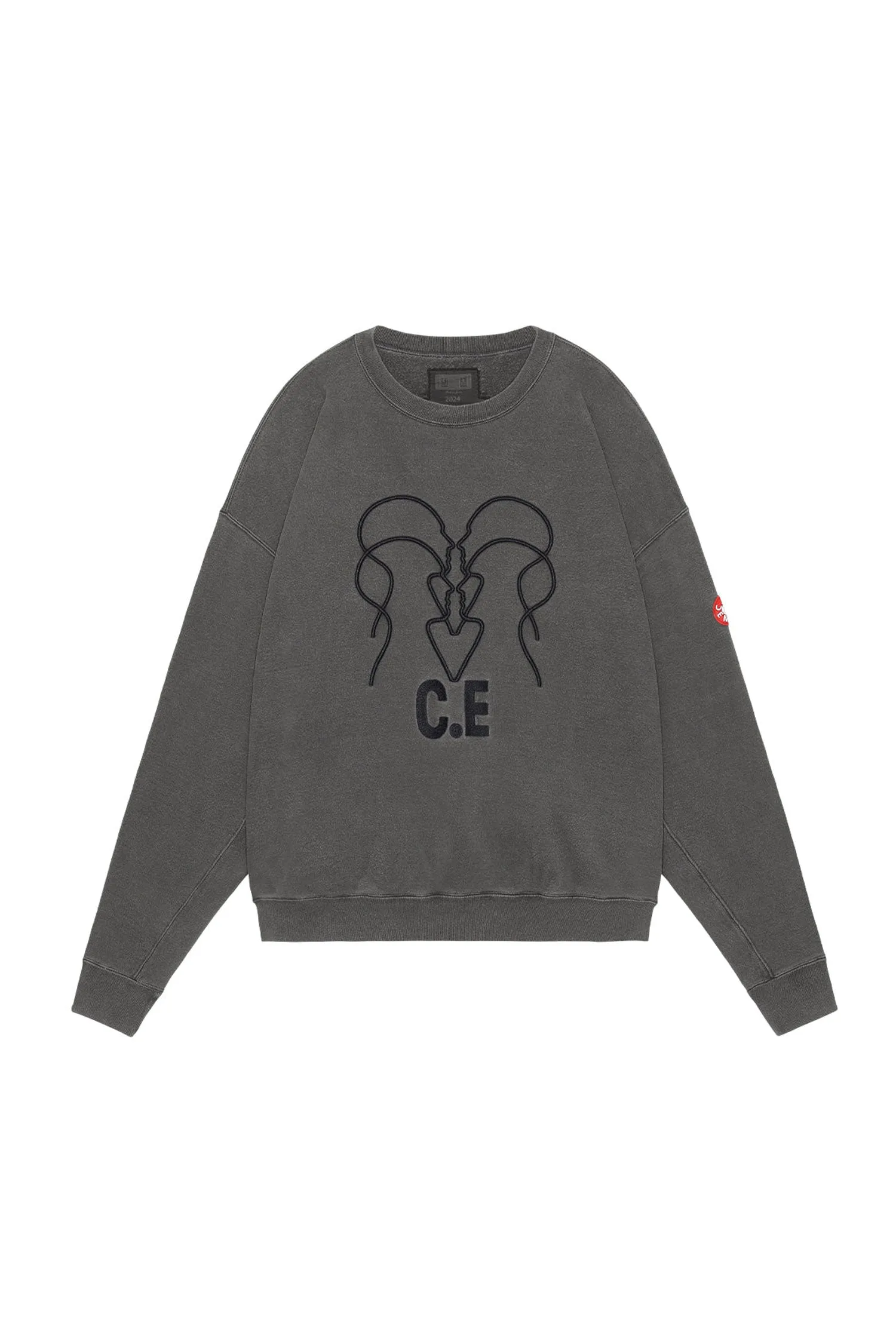 CAV EMPT - OVERDYE White and Black HEADS x4 C.E Crew Neck