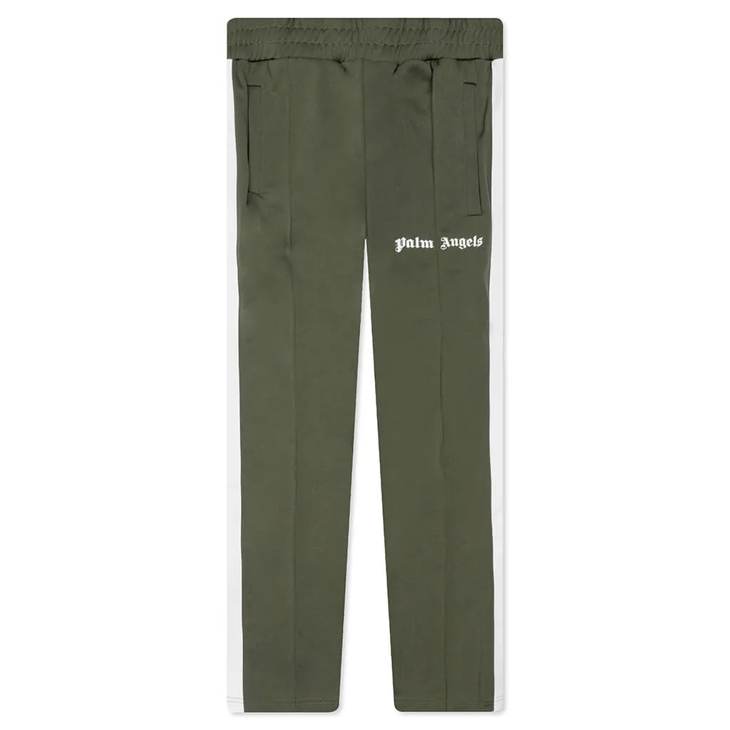 Classic Track Pants - Army/White