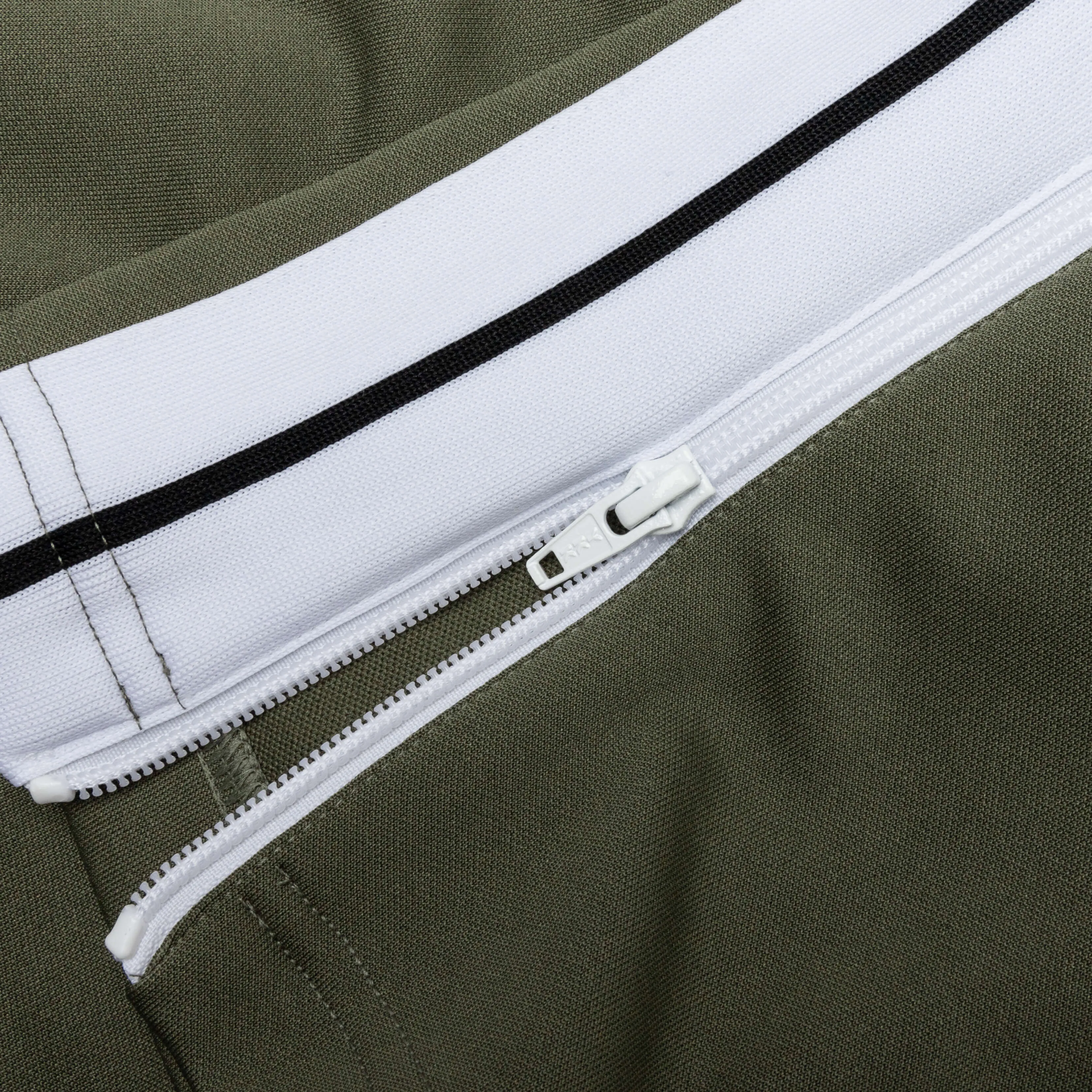 Classic Track Pants - Army/White