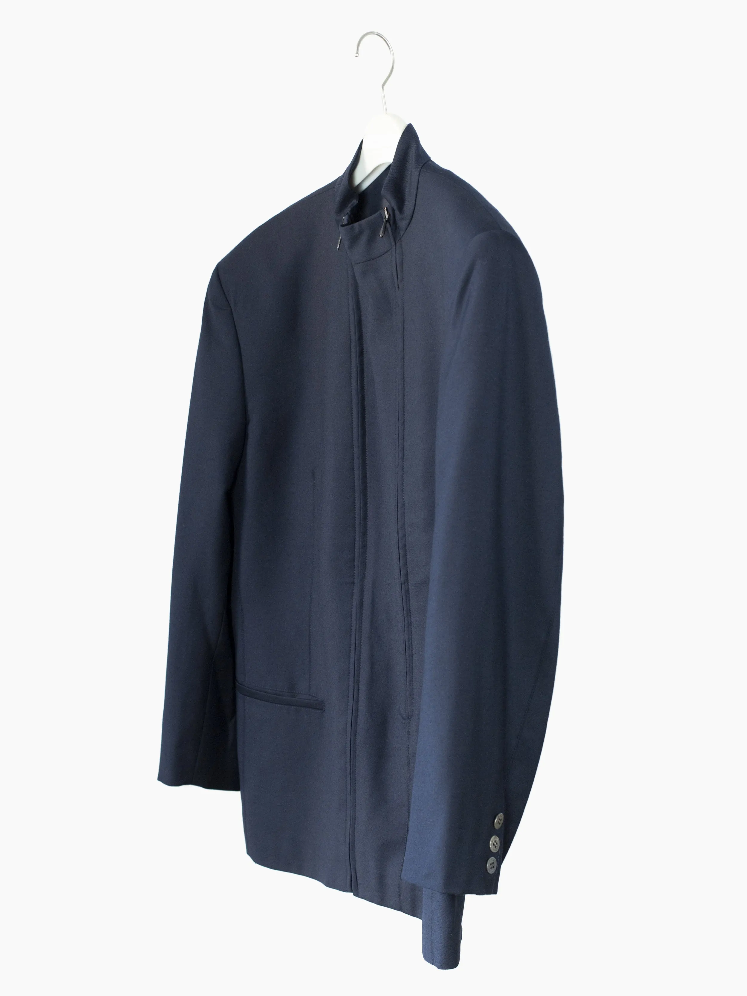 Claude Montana 80s Double-Zip Power Shoulder Blazer