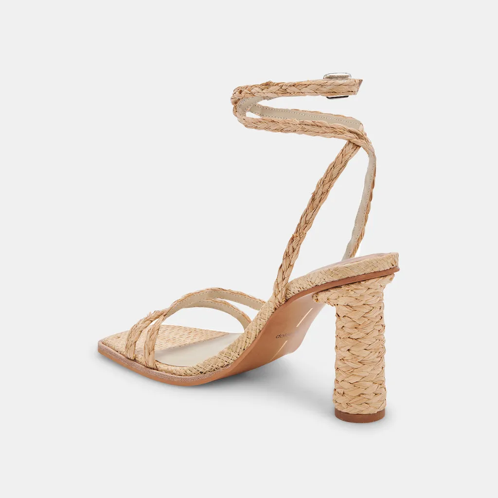 DEVIN HEELS LT NATURAL RAFFIA– Dolce Vita 6757599543362