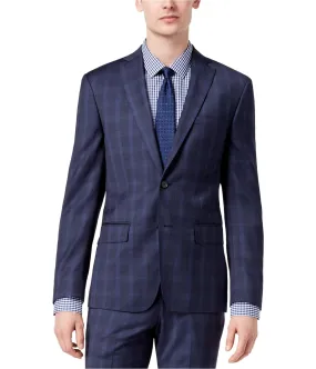 Dkny Mens Plaid Two Button Blazer Jacket, TW3