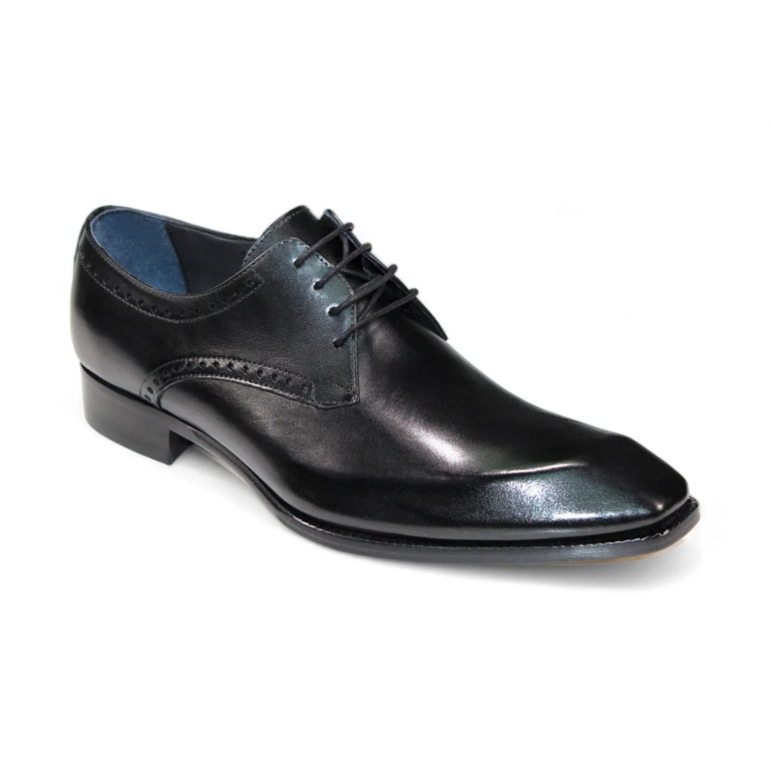 Duca Arpino Men's Shoes Black Calf-Skin Leather Oxfords (D1130)