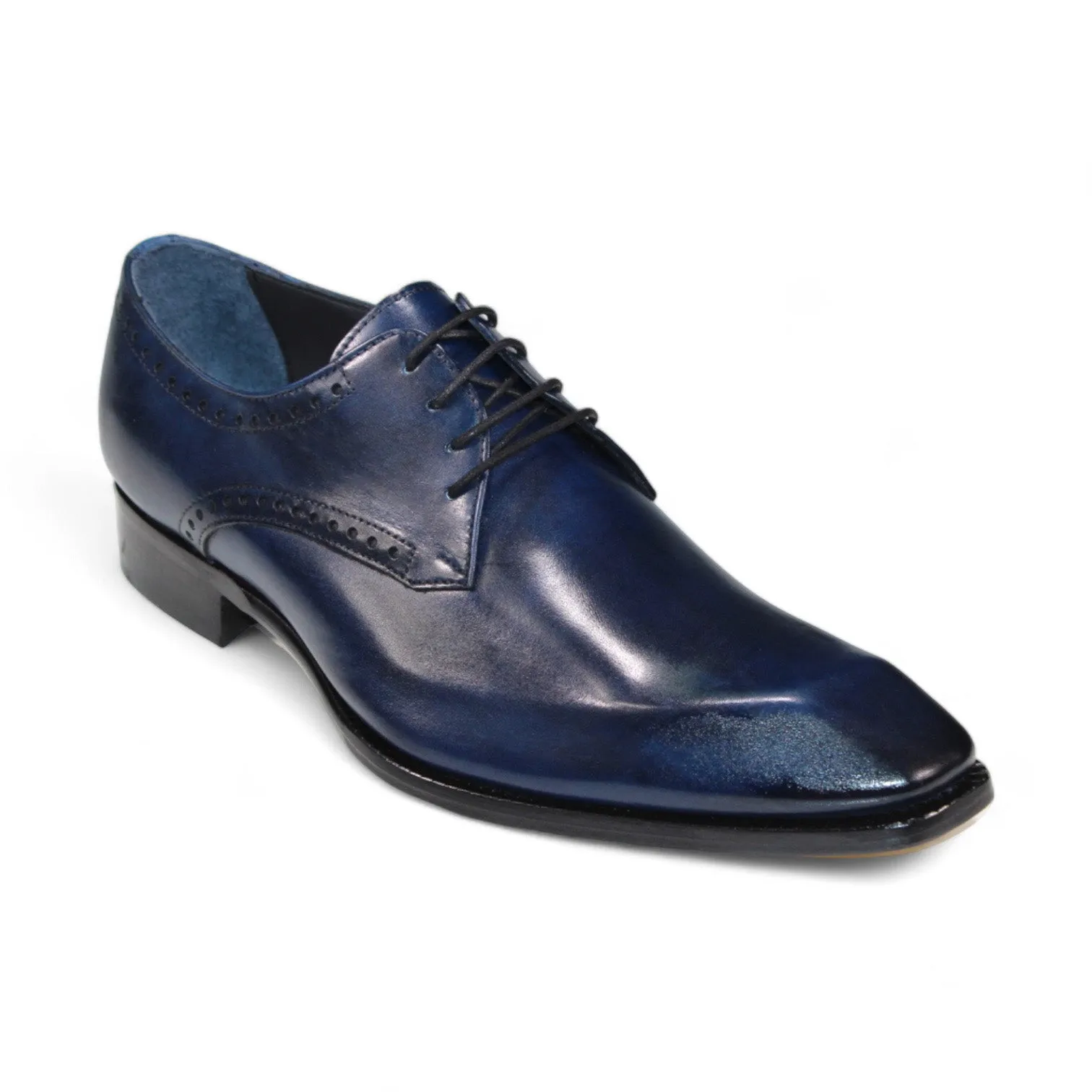 Duca Arpino Men's Shoes Navy Calf-Skin Leather Oxfords (D1131)