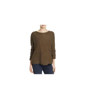 Elan Womens Zip Back Knit Sweater