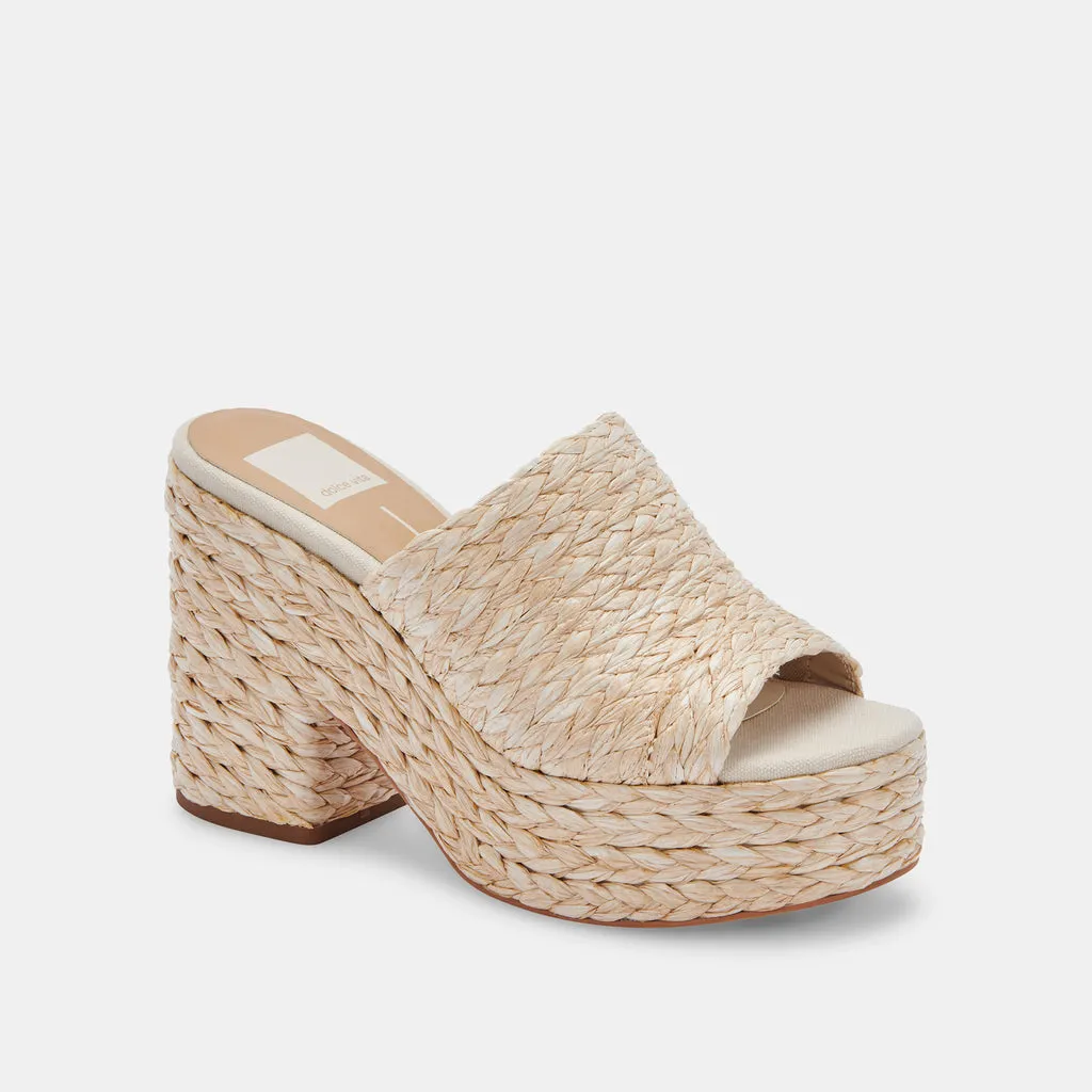 ELORA Heels Light Natural Raffia| Natural Raffia Heeled Sandals– Dolce Vita 6705522376770