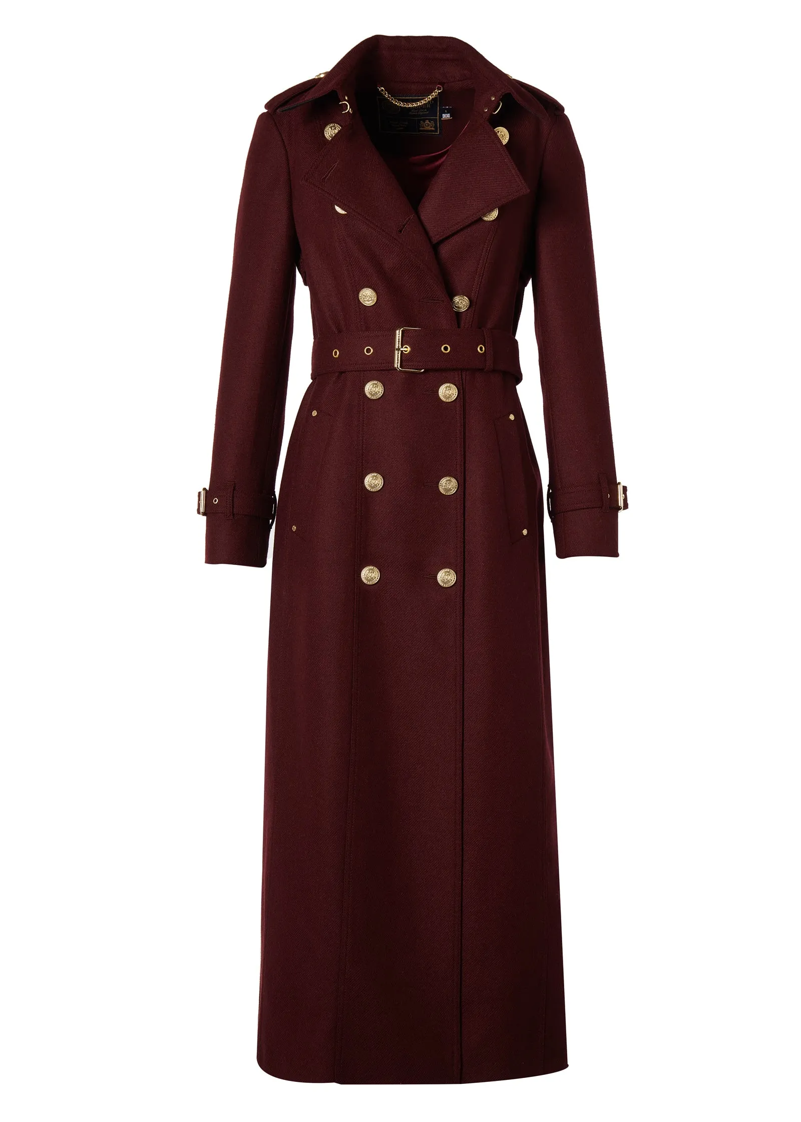 Full Length Marlborough Trench Coat (Mulberry)