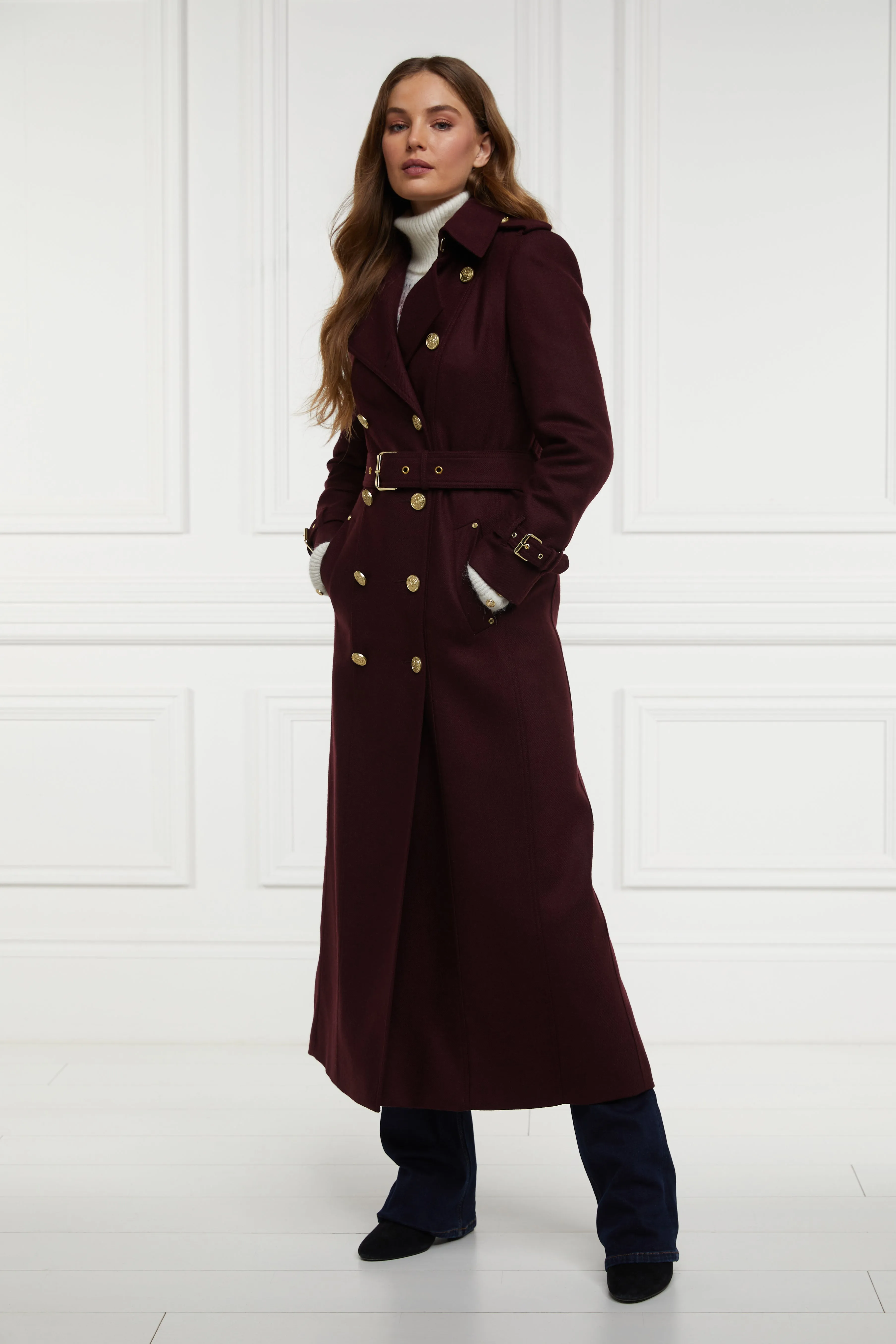 Full Length Marlborough Trench Coat (Mulberry)