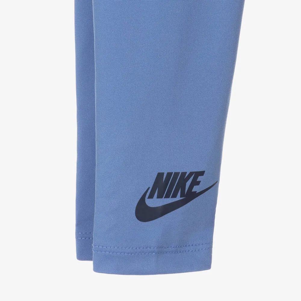 Girls Blue Sports Leggings Set