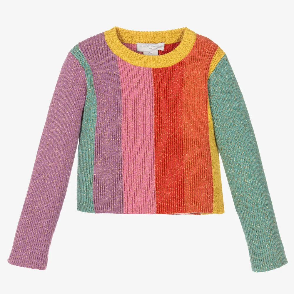 Girls Knitted Stripe Sweater